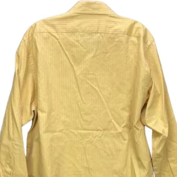 J. Garcia Mens Button Front Shirt Dress Shirt Mustard Yellow Sz M 15 1/2 34/35 - Picture 4 of 9